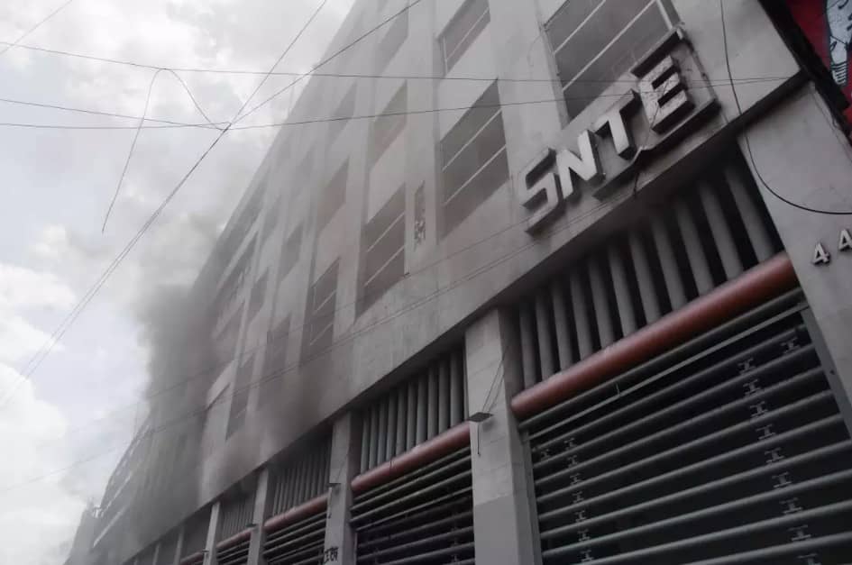 CETEG quema oficinas del SNTE en la CDMX, esto es lo que se reporte