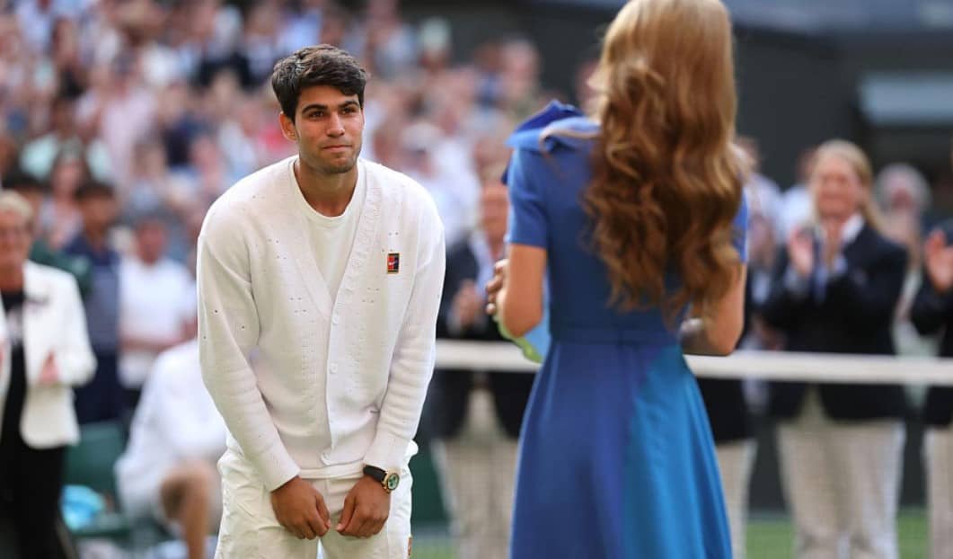 El gesto de Carlos Alcaraz con Kate Middleton que ha dejado sin palabras al público de Wimbledon y a todo el Reino Unido: nadie lo esperaba