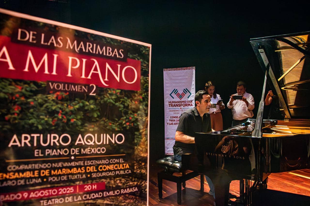 Invitan al concierto De las marimbas a mi piano, volumen 2, con Arturo Aquino y el Ensamble de Marimbas del Coneculta