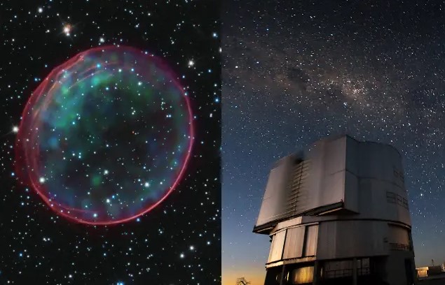 Astrónomos revelan supernova con doble explosión en la Vía Láctea