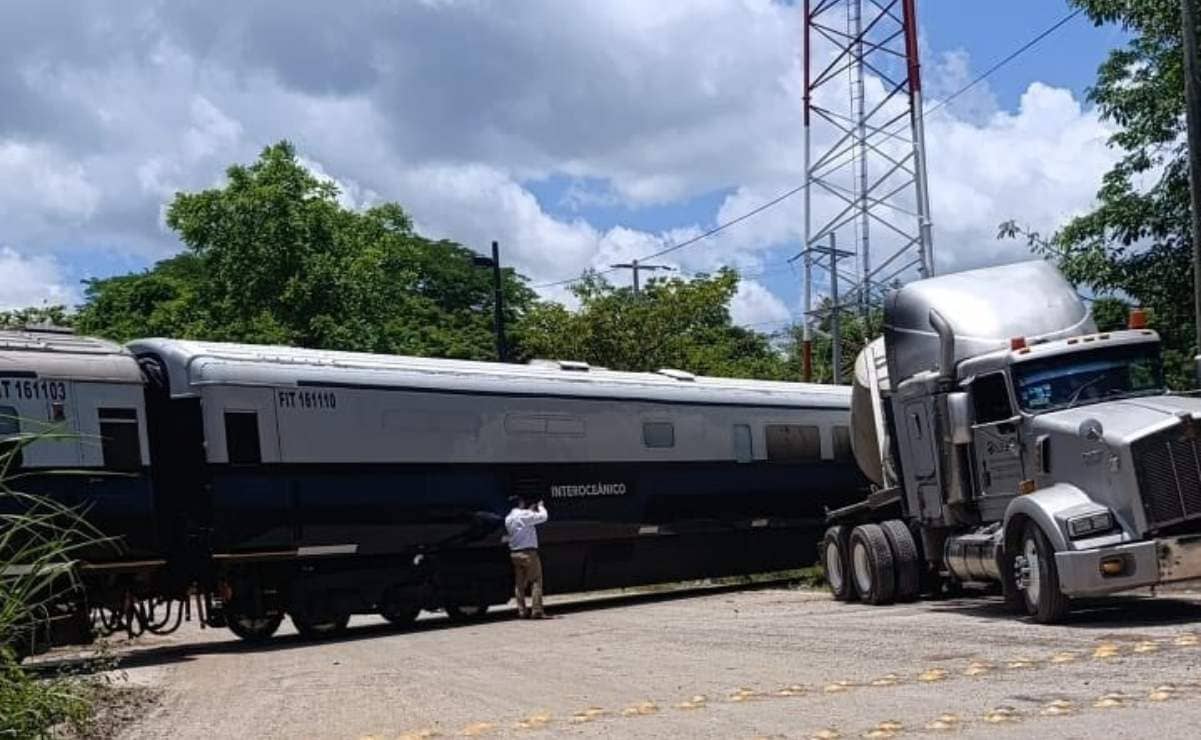 Marina reporta choque del Tren Interocéanico con un tráiler