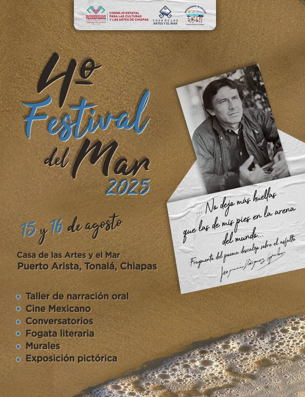 Realizará Coneculta el 4º Festival del Mar en Puerto Arista, Tonalá