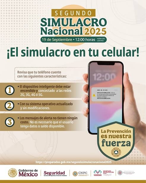 Chiapas se prepara para el Segundo Simulacro Nacional 2025