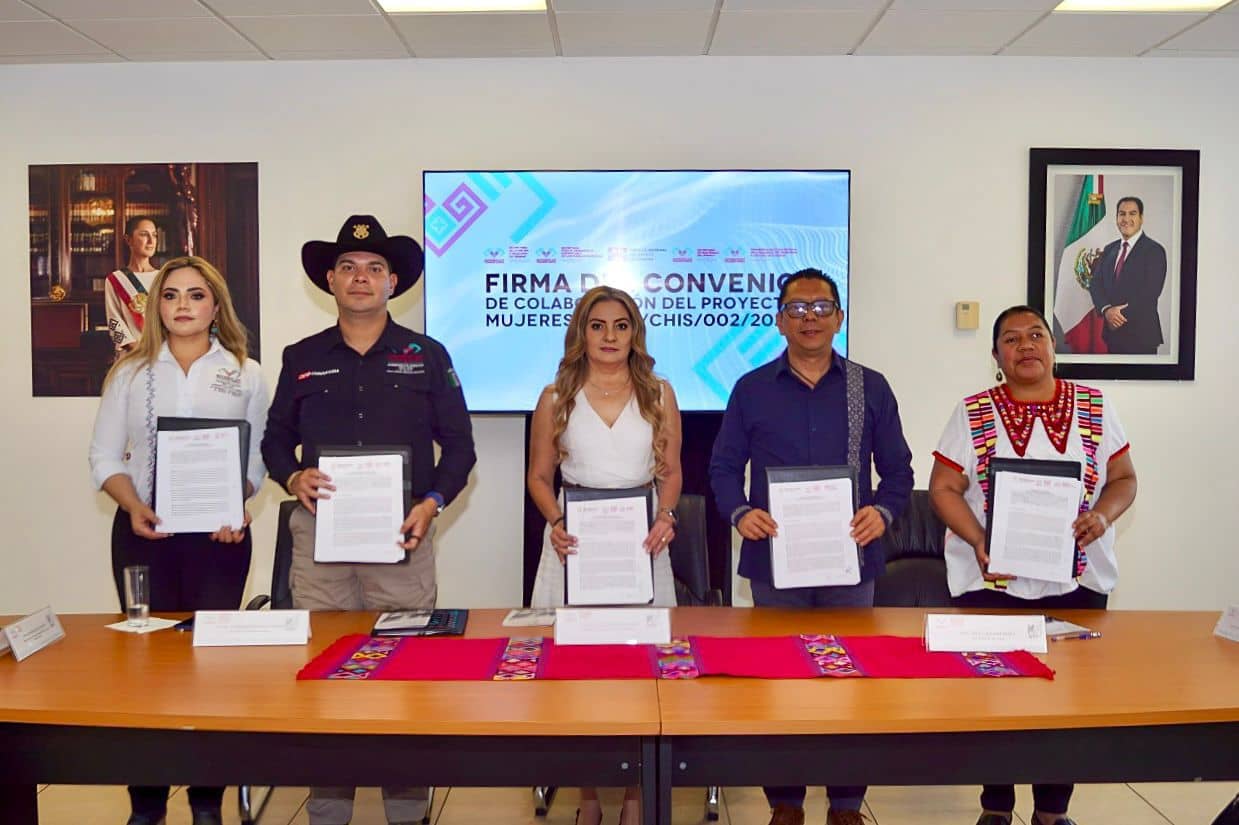 Firman convenio por la seguridad y la justicia de las mujeres de Chiapas