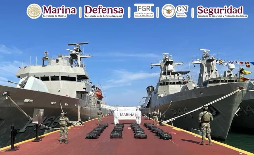 Aseguran 900 kilos de cocaína en costas de Guerrero; suman más de 46 toneladas incautadas en altamar