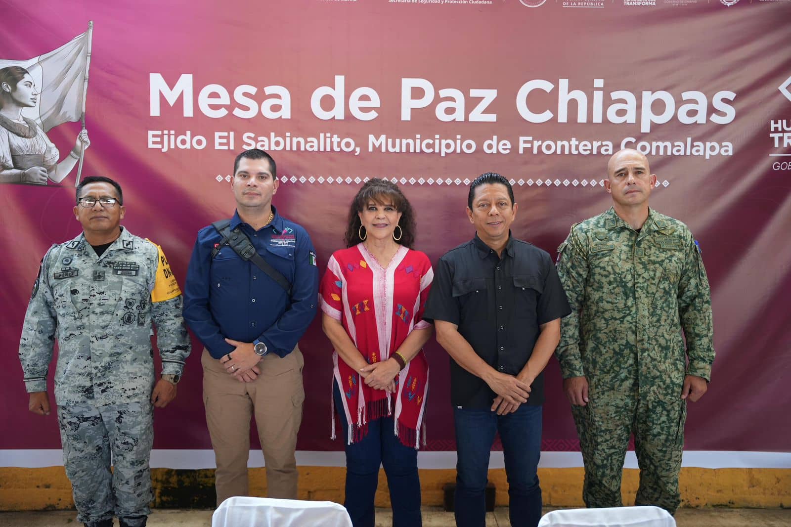 Desde El Sabinalito, en Frontera Comalapa, reafirman compromiso con la seguridad y la paz en la Sierra
