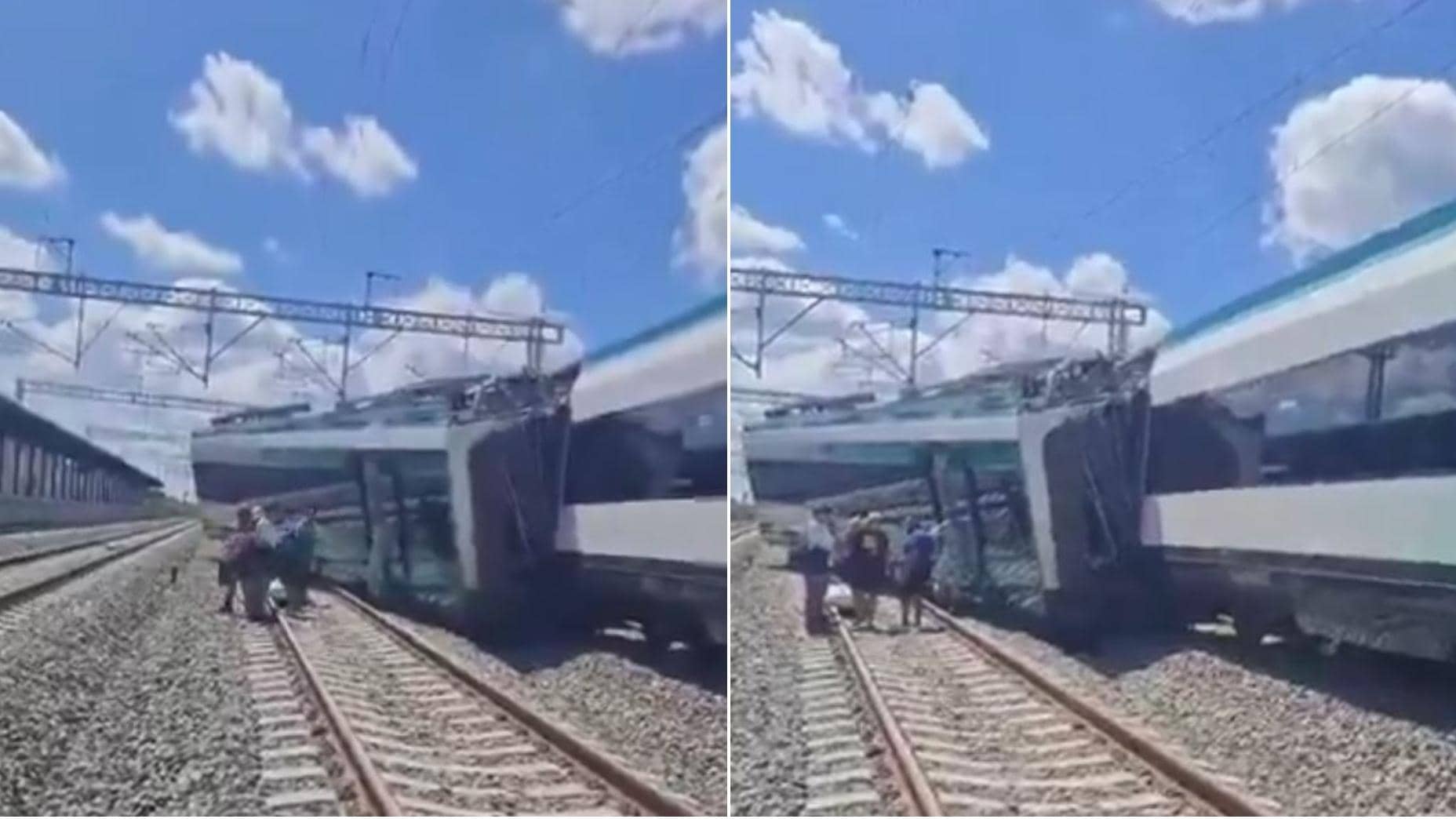 Se descarrila vagón del Tren Maya; 