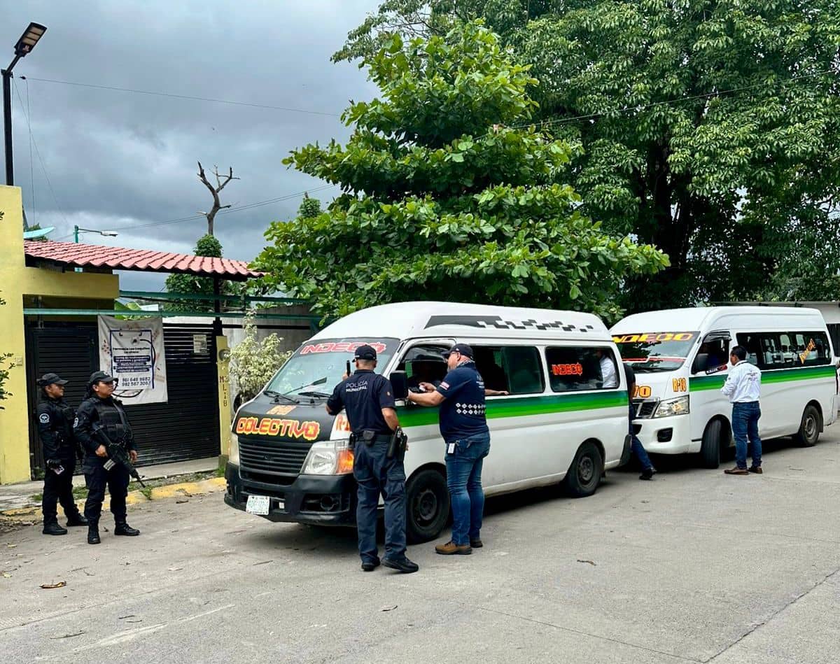 Operativo retira de circulación a unidades con irregulares en Tuxtla Gutiérrez