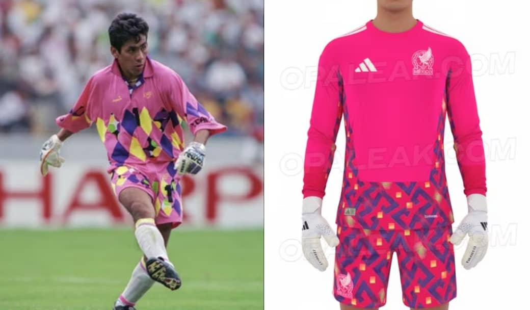 México: Un raro uniforme de portero para el Mundial