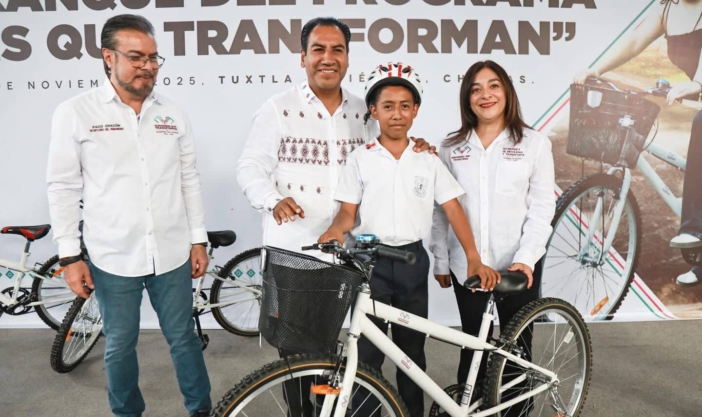 Eduardo Ramírez arranca Bicis que Transforman en beneficio de jóvenes de Tuxtla Gutiérrez