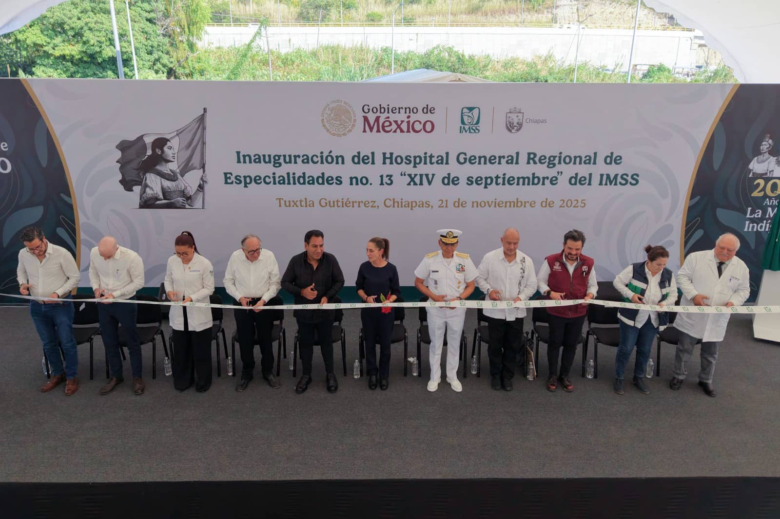 Los invito el 6 de diciembre al Zócalo a celebrar 7 años de transformación: Presidenta Claudia Sheinbaum al inaugurar Hospital General de Especialidades No. 13 del IMSS