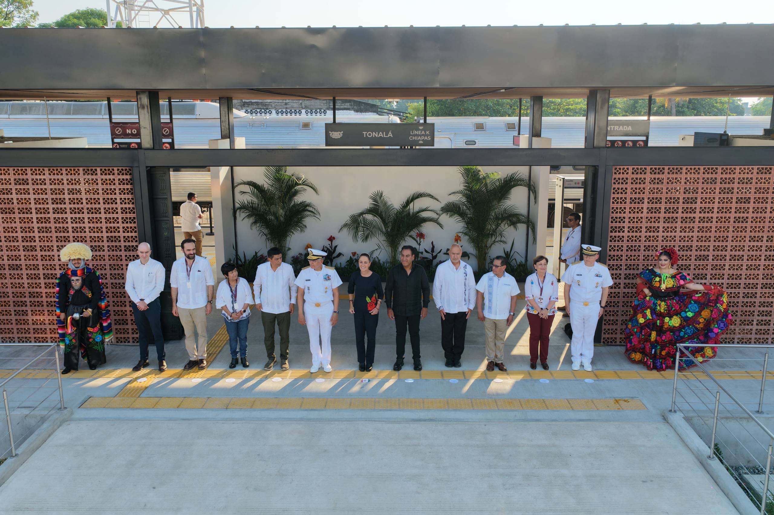 Línea K del Tren Interoceánico: Presidenta Claudia Sheinbaum inaugura estaciones Tonalá y Arriaga en Chiapas