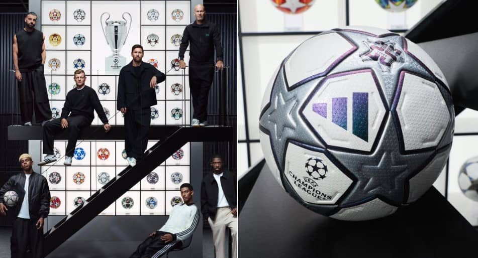 Leyendas del futbol presentan balón del 25 Aniversario de la Champions League