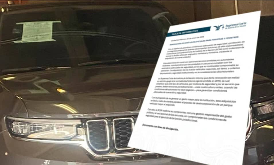 Estrenan ministros de la 4T camionetonas de lujo y blindadas