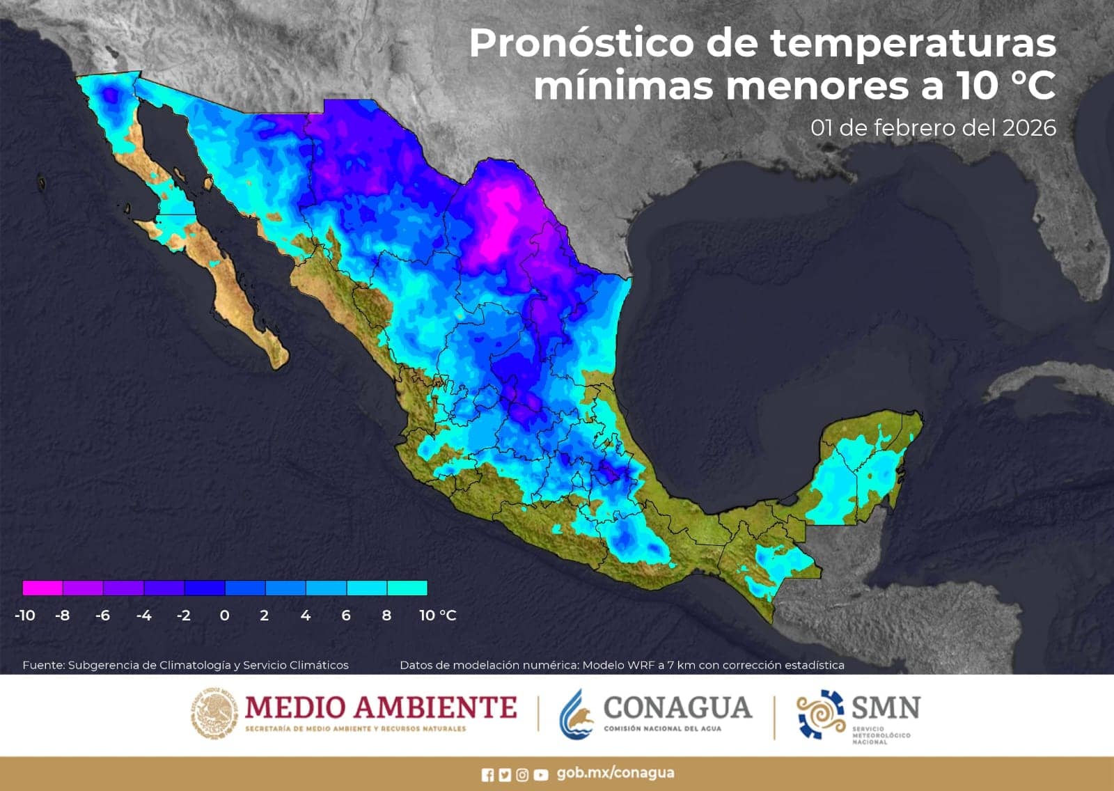 Se pronostican heladas y descenso de temperatura en la región Altos