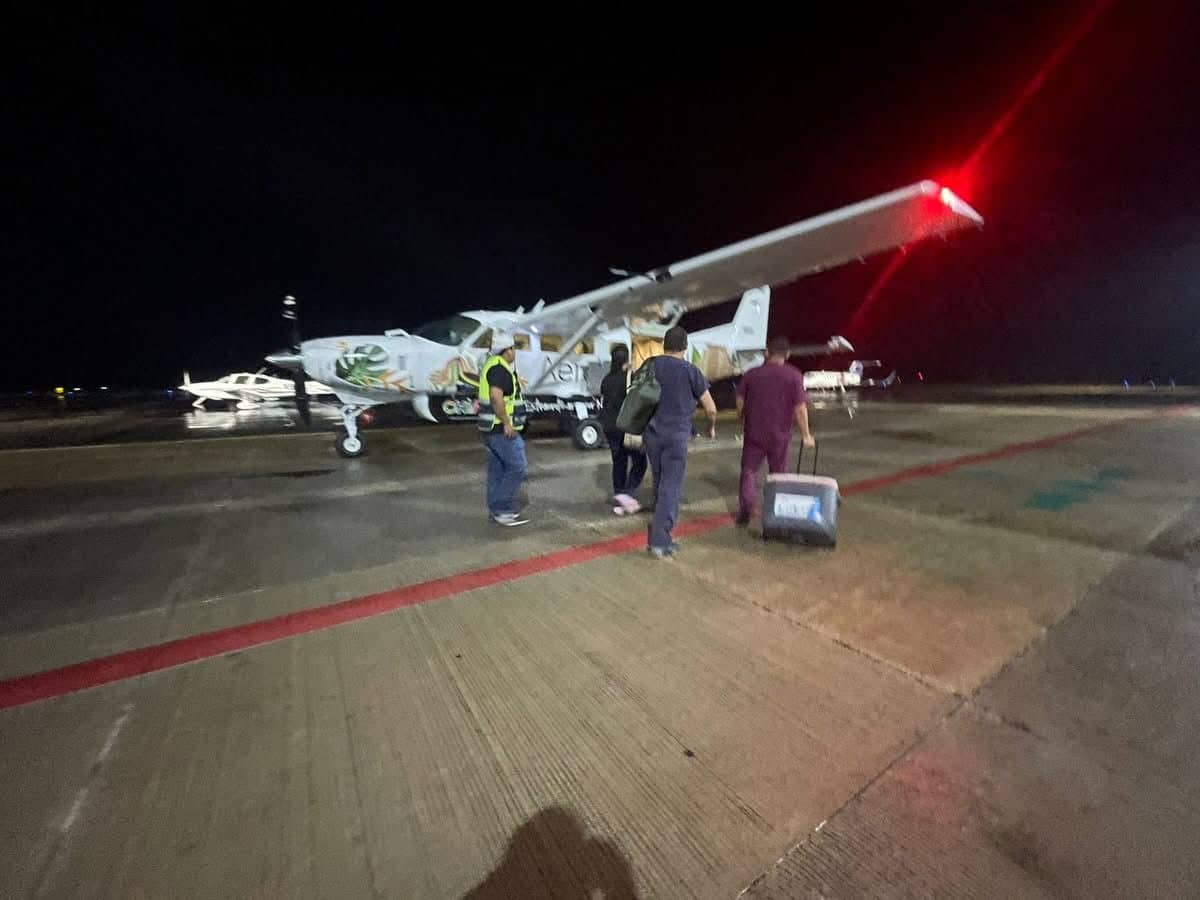 Secretaría de Protección Civil activa Código Vida para traslado aeromédico de órganos con fines de trasplante