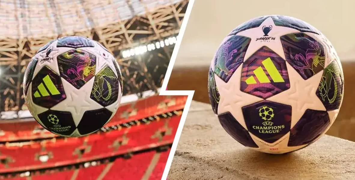 El balón morado con el que se jugará la Final de Champions League