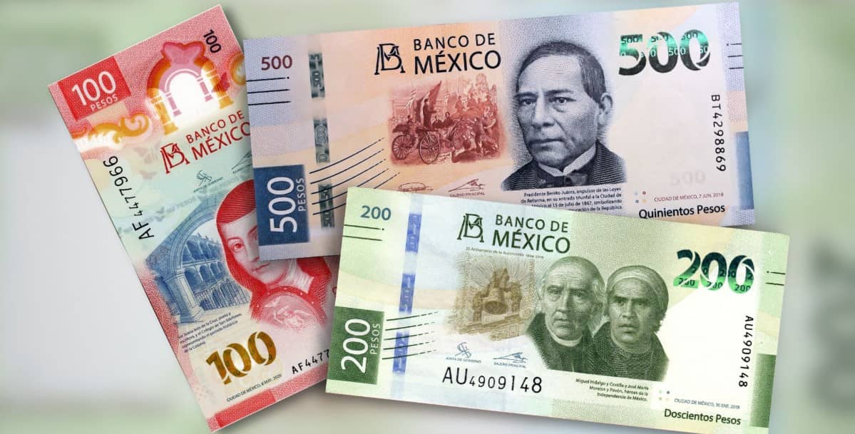 Billetes de 500, 100 y 200 pesos, los más falsificados