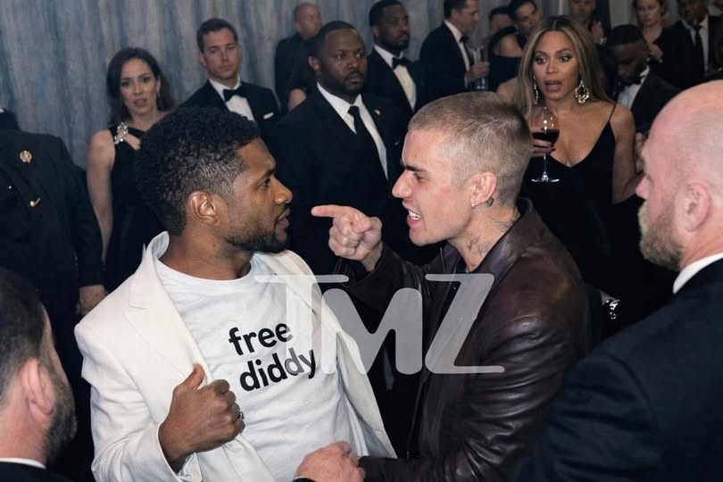 Usher responde a las afirmaciones de que él y Justin Bieber tuvieron un "acalorado intercambio" en la fiesta de los Oscar