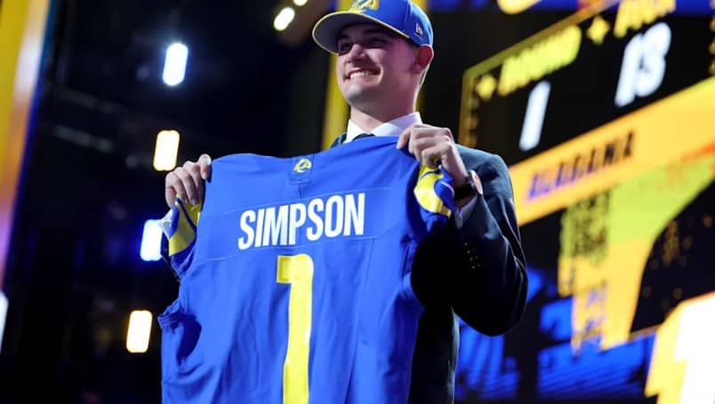 Los Rams sorprenden al elegir a Ty Simpson en el NFL Draft 2026