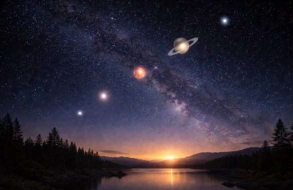 Desfile de planetas en abril; ¿cuántos días faltan para poder ver el espectáculo astronómico?