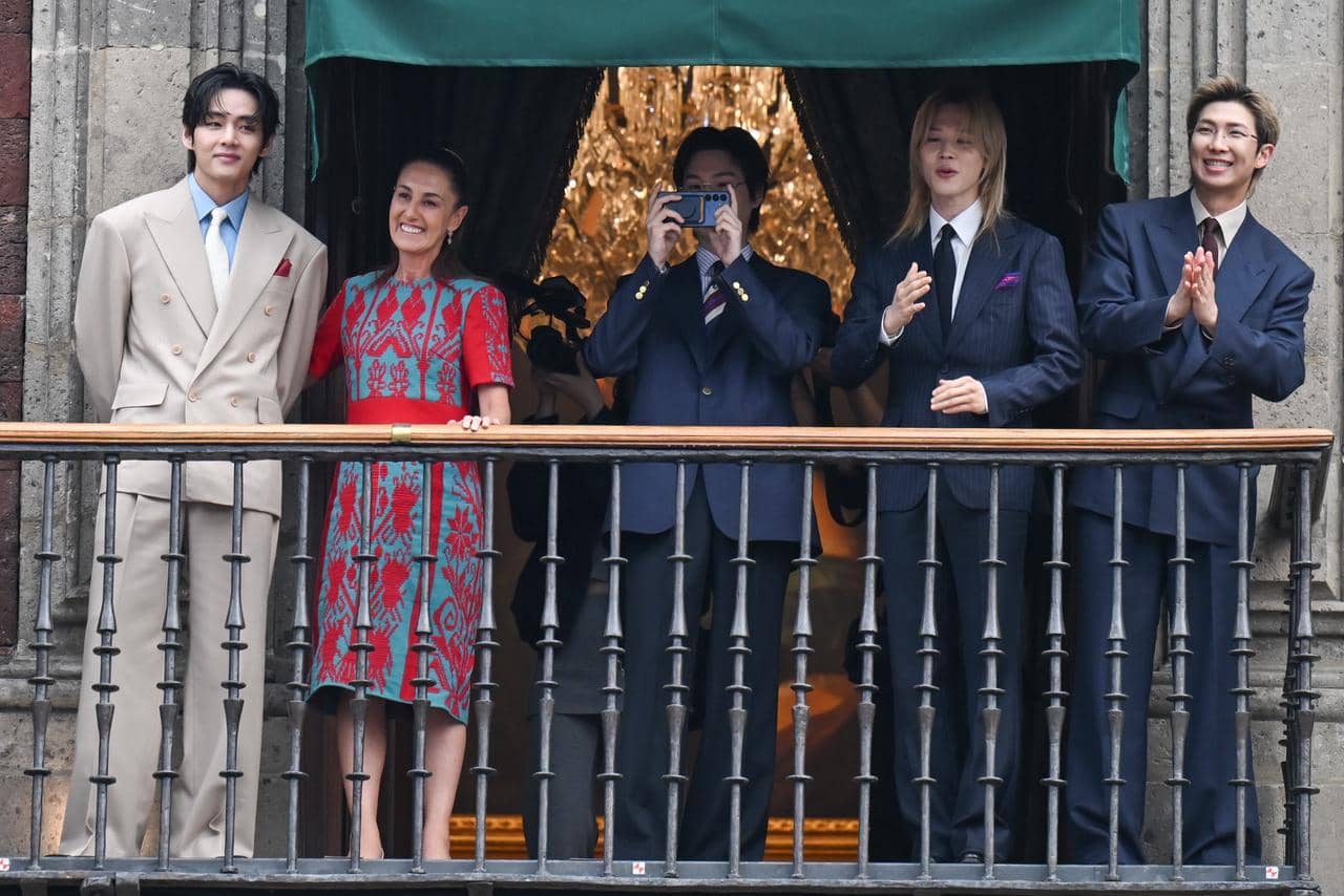 “La música y los valores unen a México y Corea del Sur”: Presidenta Claudia Sheinbaum recibe a BTS en Palacio Nacional