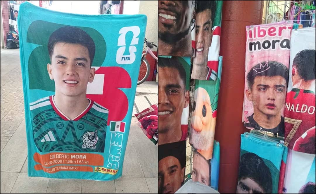 Gilberto Mora: La imagen de la joya mexicana arrasa en la venta de cobijas en mercados y locales
