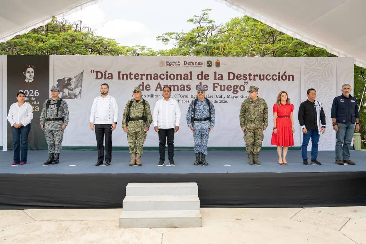 Eduardo Ramírez asiste a ceremonia conmemorativa del Día Internacional de la Destrucción de Armas de Fuego