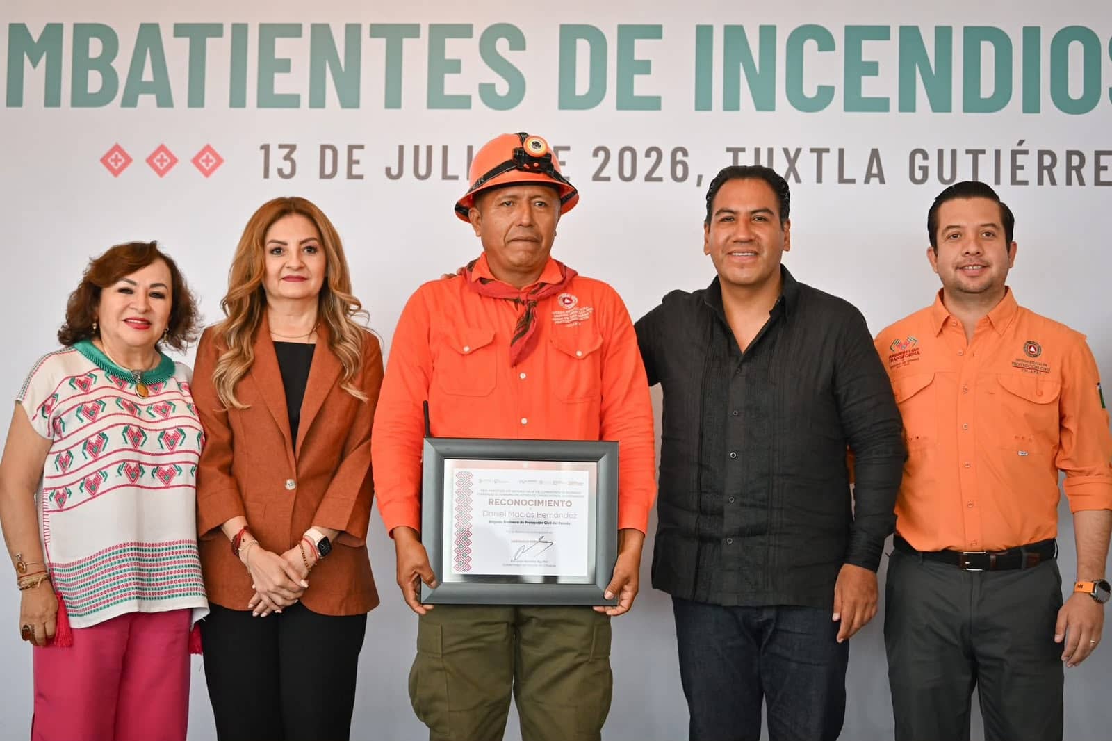 Eduardo Ramírez reconoce labor de combatientes forestales de Chiapas y reafirma el respaldo de su gobierno