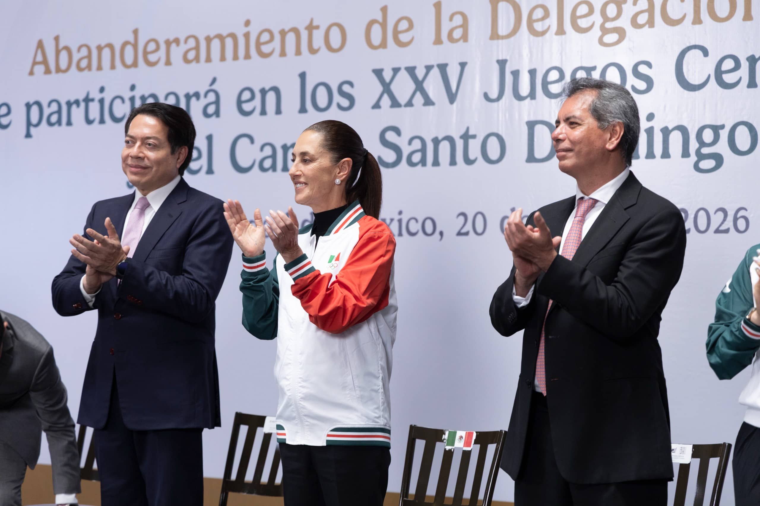 Presidenta Claudia Sheinbaum abandera a la delegación mexicana que participará en los XXV Juegos Centroamericanos y del Caribe Santo Domingo 2026