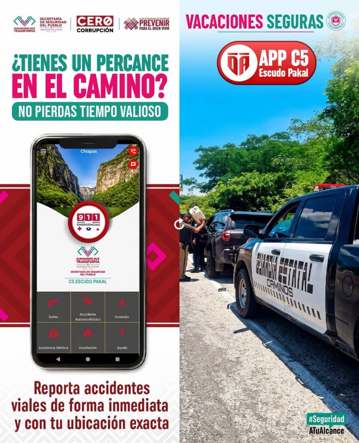 Con la app C5 Escudo Pakal, tu seguridad está a un botón de distancia: SSP