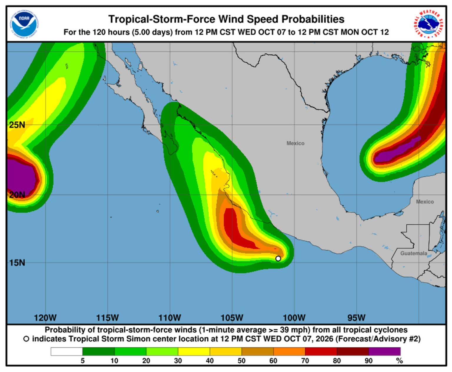 Tormenta tropical Simón podría alcanzar categoría 4 frente al Pacífico mexicano
